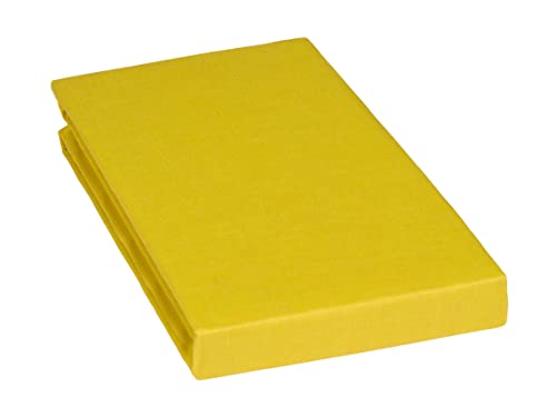 REVITEX - Sábana Bajera Ajustable para Cama de 105, de algodón y poliéster, Color Amarillo...
