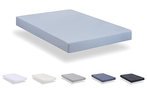 Todocama - Sábana Bajera Ajustable de Microfibra cepillada Extra Suave. (Cama 90 x 190/200cm, Azul...