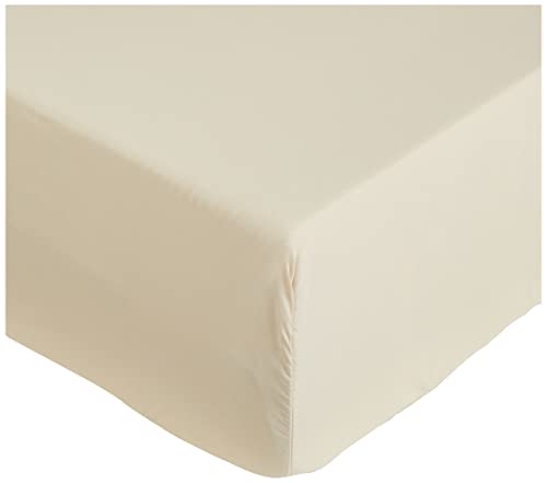 Amazon Basics FTD, Sábanas Ajustables, 140 x 200 x 30 cm, Beige