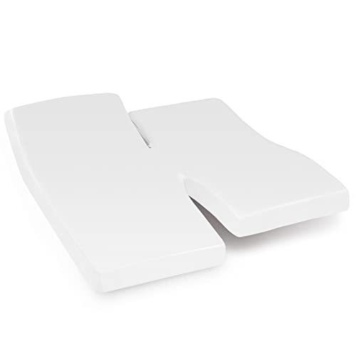 Linnea - S&aacute;bana bajera, 2 x 70 x 190 cm, algod&oacute;n, cabecero y pie abatibles para cama articulada,...