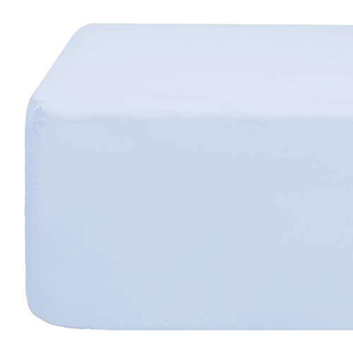 npt - S&aacute;bana Bajera Ajustable con Tacto Muy Suave, Algod&oacute;n (Cian, Cama de 90)