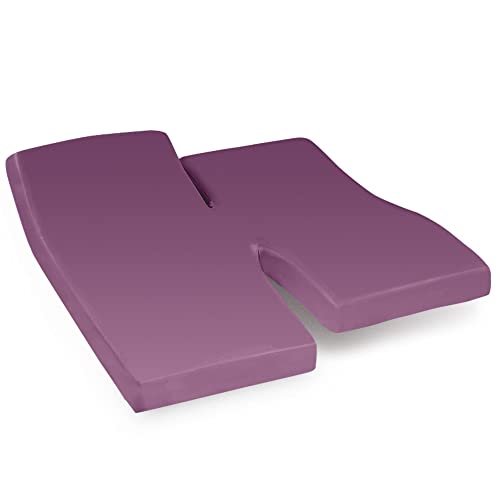 Linnea - S&aacute;bana bajera ajustable (2 x 70 x 190 cm, 100% algod&oacute;n, alto rizo TPR, cabeza y pie...