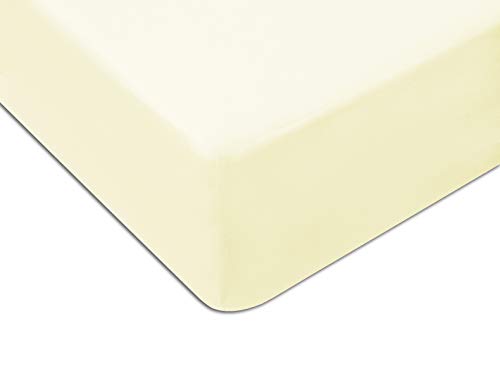 S&aacute;bana bajera ajustable, 80 x 160 cm, color crudo