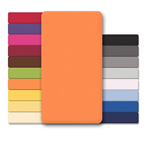 CelinaTex Lucina Sábanas Ajustables algodón 140x200-160x200 cm Naranja