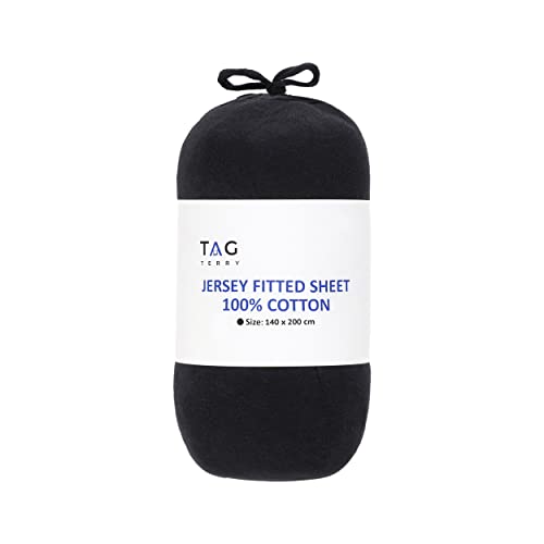 Tag Terry Pack de 1 Sabana Bajera Doble | Jersey Suave 100% algod&oacute;n 145 g/m&sup2;| Sabanas Cama 120...