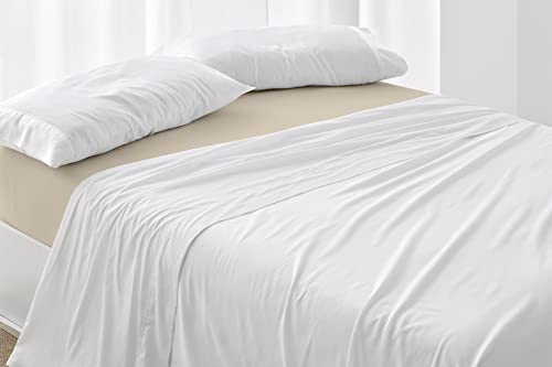 Burrito Blanco │ S&aacute;bana Bajera 160x190/200 cm │ Cama de 160 cm (+ Medidas Disponibles)│...