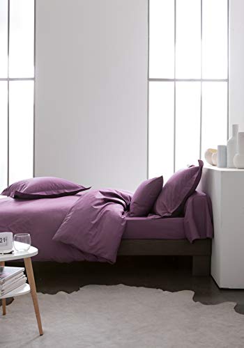 TODAY Sábana Bajera-90x190 cm Color Viola, 100% algodón, Morado, 90x190