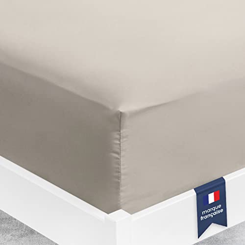 Viscosoft | S&aacute;bana Bajera de 160 x 200 x 30&nbsp;cm de Microfibra Color Beige | S&aacute;bana de Copa Grande...