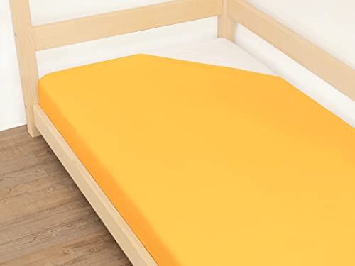 Benlemi S&aacute;bana bajera con goma el&aacute;stica para cama individual de 80 x 160 cm, color amarillo...
