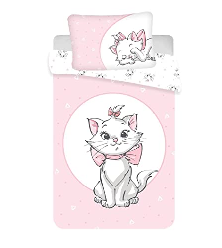 JFabrics Disney Aristocats - Juego de edredón y almohada para cuna de bebé, color rosa claro,...