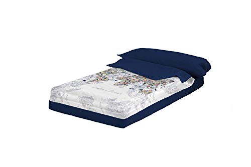 Montse Interiors Saco Nórdico Mundo en Tacto pétalo (MAPAMUNDI, Cama de 90)