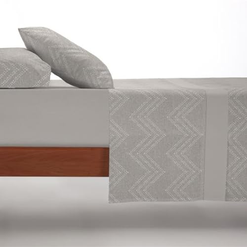 Casa da Laura - S&aacute;banas de Coralina Rayas Beige - Cama 150-4 Piezas - S&aacute;bana Encimera, Bajera y 2...