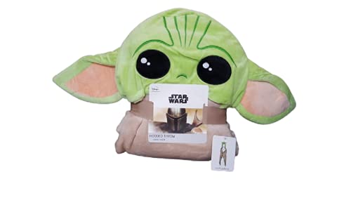 Primark Limited Manta de forro polar con dise&ntilde;o de Star Wars The Mandalorian Baby Yoda con capucha...