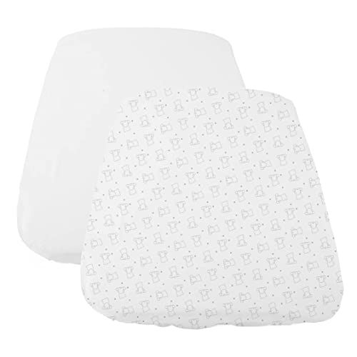 Chicco Juego de S&aacute;banas Bajeras, 2 Piezas, 58 x 110 cm, Algod&oacute;n, 2 S&aacute;banas Minicuna con Bordes...