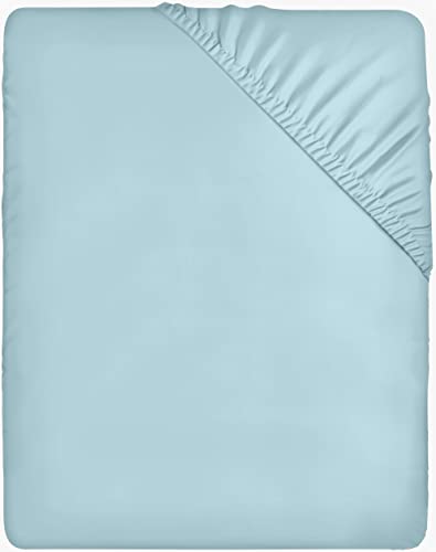 Utopia Bedding Sabana Bajera 90x190 - Azul SPA - Bolsillo Profundo - Microfibra de Poli&eacute;ster...