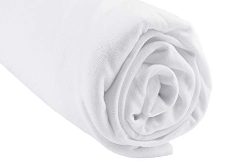 Sábana Bajera de bambú para Cuna evolutiva 90 x 140 cm, Color Blanco (Marca Easy Dort)