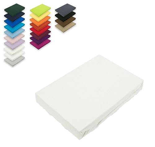 Exklusiv Heimtextil - Sábana bajera ajustable con goma elástica en todo el contorno, algodón,...