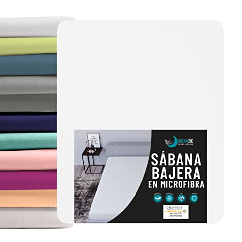 Dreamzie Sabanas 90x190/200 Ajustable - Microfibra Ultra Suave Oeko Tex Certificado - Sabana Bajera...