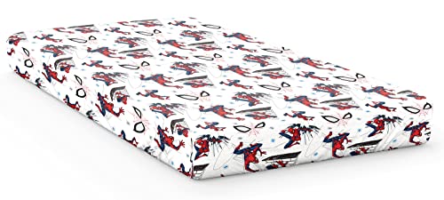 Jay Franco Marvel Spiderman City Streets 100% algod&oacute;n s&aacute;bana Bajera 90 x 200 cm tama&ntilde;o &uacute;nico