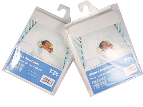 Ti TIN | Pack de 2 S&aacute;banas Bajeras para Cuna o Maxicuna | 100% Algod&oacute;n | S&aacute;banas Bajeras...