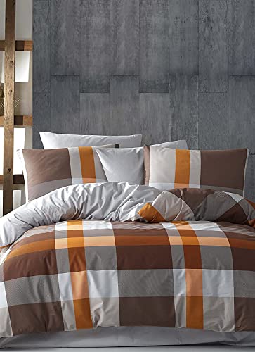 Bonateks, Juego de Funda n&oacute;rdica de Doble Ranforce 100% algod&oacute;n, Funda de edred&oacute;n: 200 x 220 cm,...