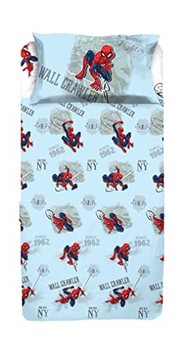 hermet Spiderman/Juego de s&aacute;banas Individuales, 1 Plaza, 100% algod&oacute;n, Marvel/Disney/Producto...