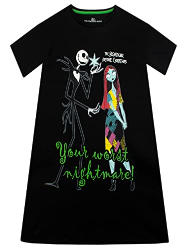 Disney Camis&oacute;n para Ni&ntilde;as The Nightmare Before Christmas Negro 12-13 a&ntilde;os