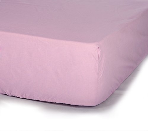 Sábana Bajera Ajustable 100% algodón Portugal.(Lila 90cm)