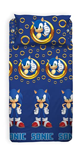 hermet Sonic | Juego de sábanas Individual | 100% algodón | Producto Oficial