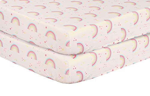 2 x S&aacute;bana bajera ajustable para cuna 100% algod&oacute;n, 200 hilos, 12 colores, cuna 60 x 120 cm,...