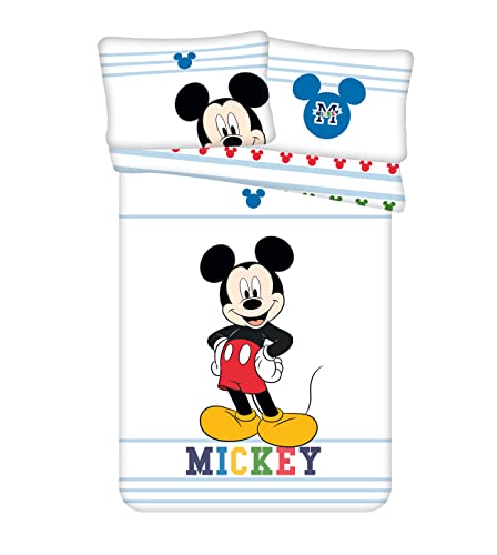 Disney Mickey Mouse Colors - Juego de cama para beb&eacute; (100 x 135 cm)