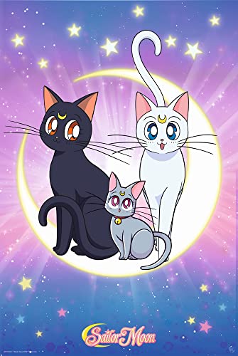GB eye ABYDCO792 Maxi Poster Sailor Moon Luna, Artemis & Diana 61 x 91.5cm