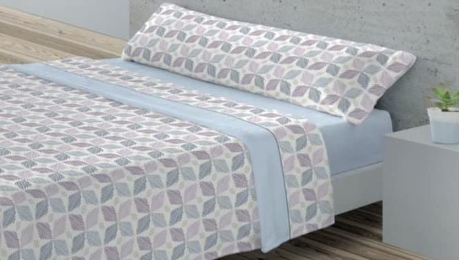 Purpura Home Juego de s&aacute;banas de coralina 3 Piezas Varias Medidas,Modelos y Colores (Amaris Azul,...