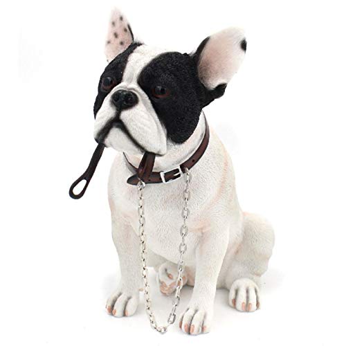 Lesser & Pavey - Walkies sentados (18 cm), dise&ntilde;o de Bulldog franc&eacute;s, Color Blanco y Negro