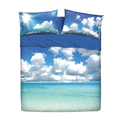 Bassetti Juego de cama para cama de matrimonio de la serie IMAGE con impresión digital de la...