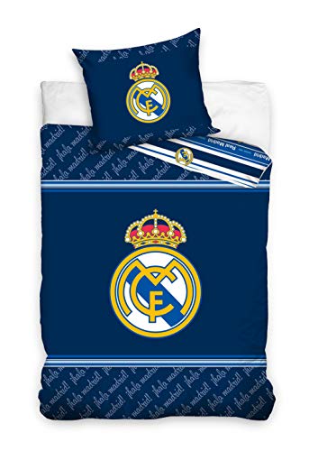 Real Madrid Juego de Funda Nórdica de 2 Piezas Cama90 (160x240 + 45x110)