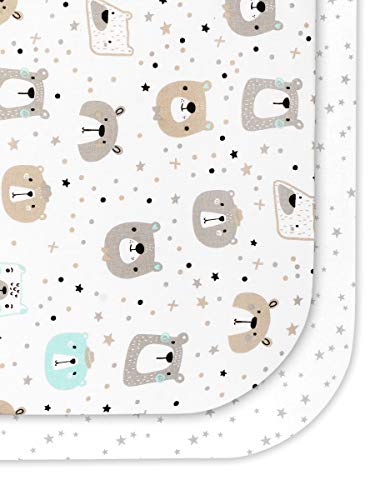 FlyIdeas Juego 2 Pza Sabanas Minicuna Colecho Next2Me 50x83 cm | 2 S&aacute;banas Bajeras 50x83cm...