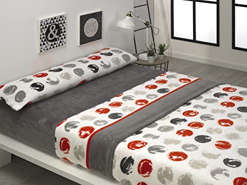 D&D Quality BONCASA Juego de sábanas Invierno de CORALINA Extra Suave (Paris Gris, Cama 180)