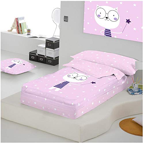 COTTON ARTean Saco nordico SIN Relleno Clara Cama 90 x 190/200. Saco Unido a la Bajera con...