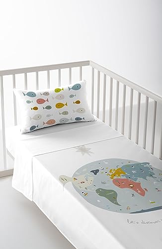 HACIENDO EL INDIO Juego de s&aacute;bana maxicuna Mapamundi