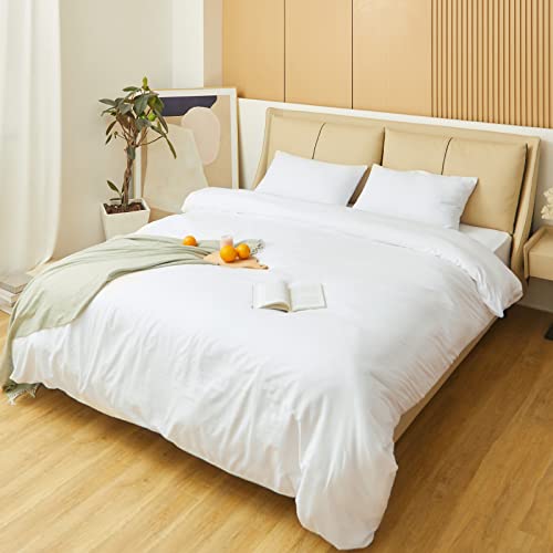 Sweetnight Juego de Funda de Edred&oacute;n Blanco, 260x220cm Funda de Edred&oacute;n x 1 + 75x50 cm Funda de...