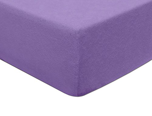 S&aacute;bana bajera cama Toalla de rizo, s&aacute;bana claro p&uacute;rpura, 110-120x200