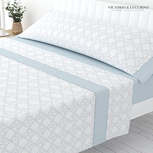 Victorio & Lucchino Juego de Sábanas Estampadas de Verano Algodón/Poliéster (Cama 90cm (1...