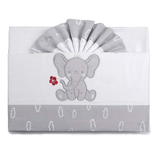 PEKITAS Bebe Juego De Sábanas Franela Conjunto 3 Pcs Cuna 60X120 100% Algodón Gris HECHO EN...