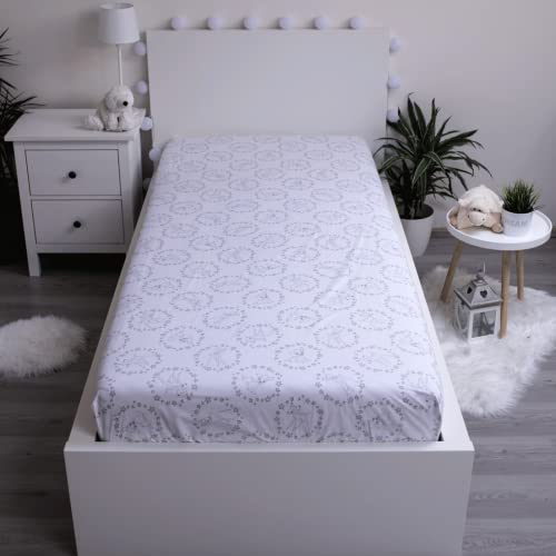 Jerry Fabrics F - Sábana bajera - Bambi - Blanco - 1 pieza - Niño - 1 persona - Esquinas...