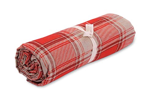 HomeLife - Tela Decorativa para sof&aacute; a Cuadros de 180 x 260 cm &ndash; S&aacute;bana Multiusos de algod&oacute;n...