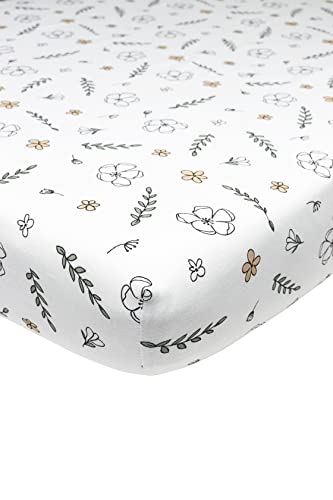 Meyco S&aacute;bana Bajera Ajustable para Cama Infantil, 70 x 140 cm, dise&ntilde;o Floral