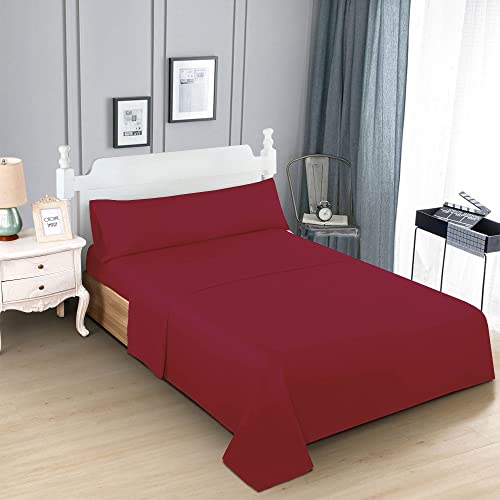 Dalina Textil Juego de Sábanas para Cama 3 Piezas - 1 Sábanas Bajera Ajustable Cama 135cm con...