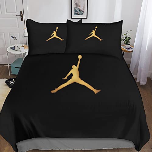 Microfibra - 3 Piezas Moderno Michael-Jordan Sport Basketball Funda Edredon...