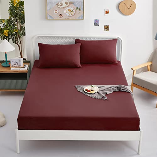 Excelente Tienda Sábana Ajustable de Microfibra Premium，50% Algodón 50%...